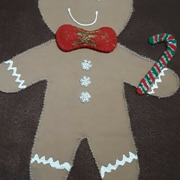 Ginger cookie toilet Seat & tank cover set Bath Decor Christmas holidays round - Picture 5 of 8